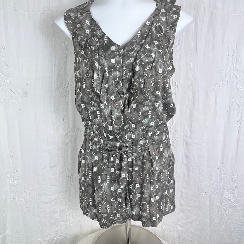 Route 66 Rayon Romper Ruffled Collar Size 8